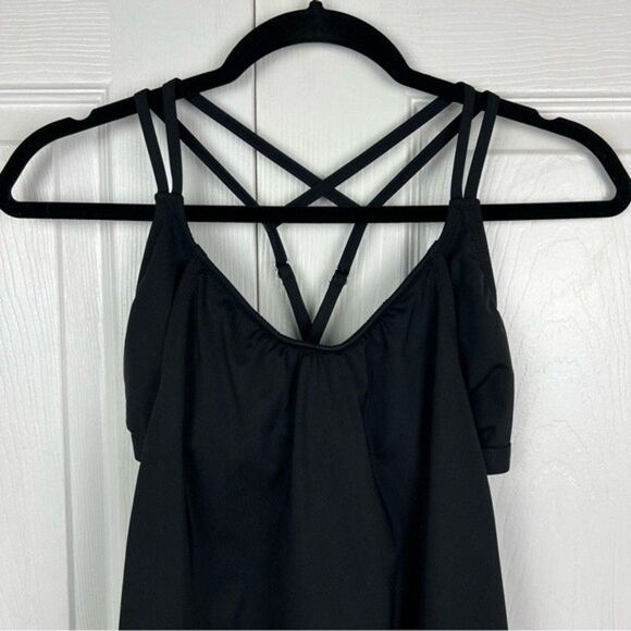 Athleta Hang Loose Tankini Top Black Size S, Swim Surf Paddle Beach Board - Picture 4 of 9